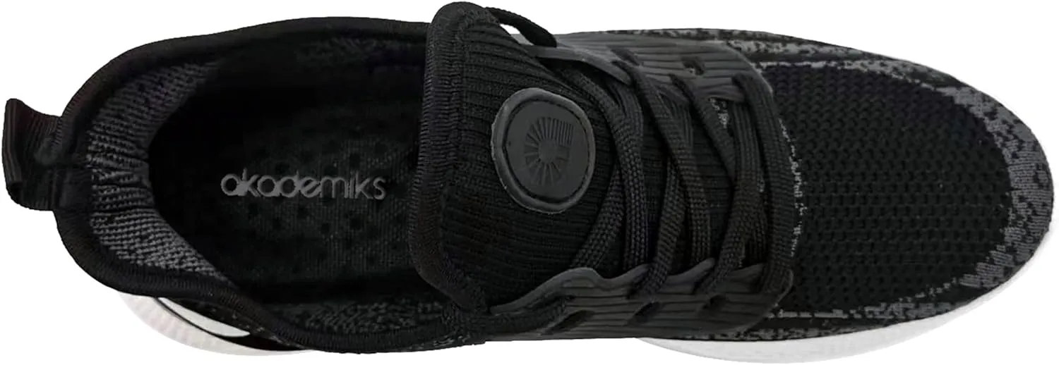 AKADEMIKS Men's Fit Knit Jogger Sneakers, Breathable Running Shoes for Athletic and Casual Wear