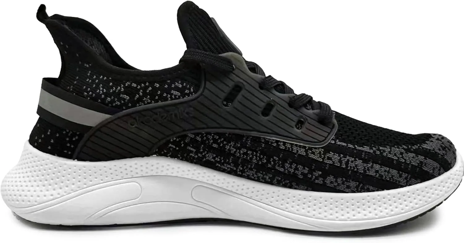 AKADEMIKS Men's Fit Knit Jogger Sneakers, Breathable Running Shoes for Athletic and Casual Wear