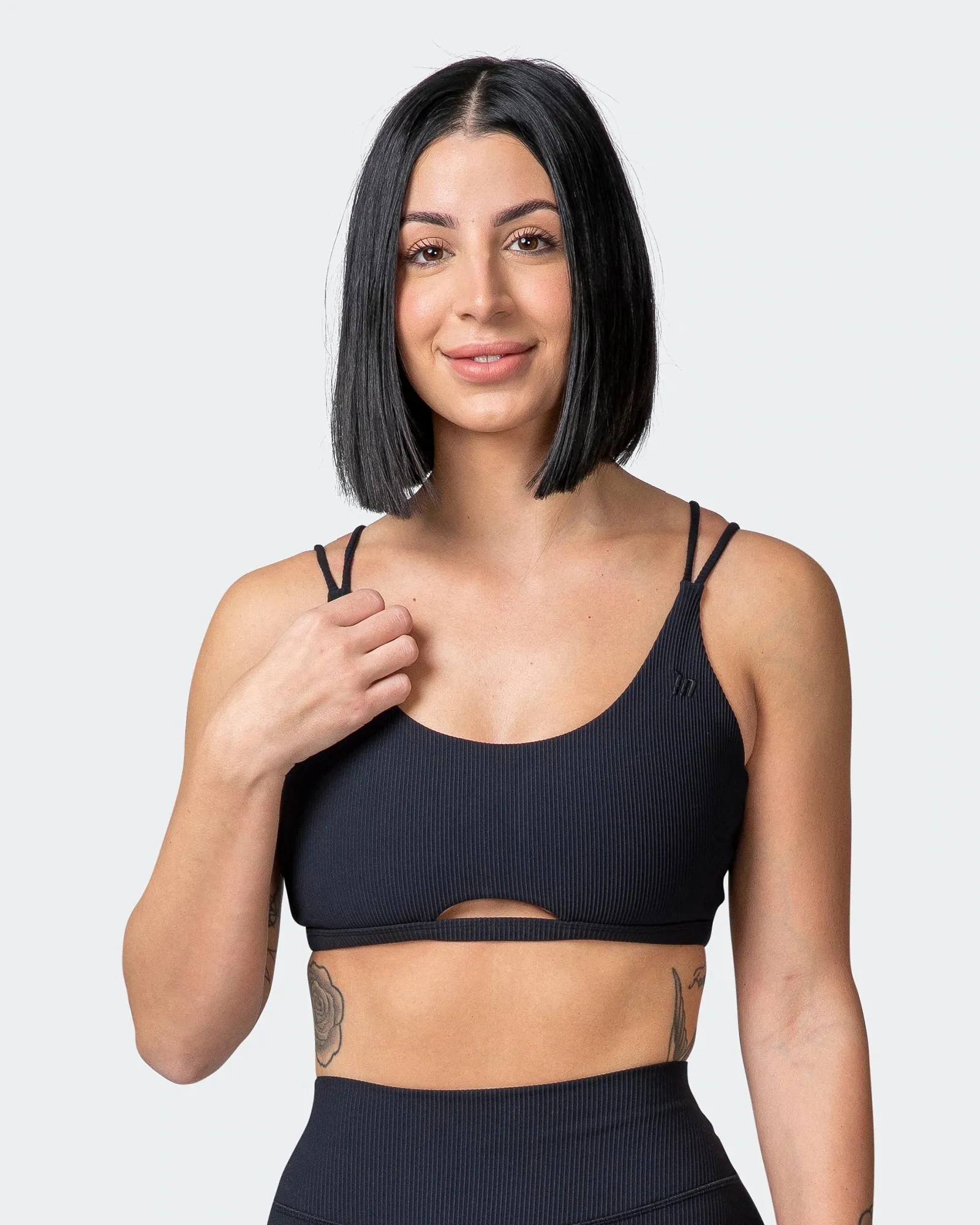 All Day Rib Bralette - Black