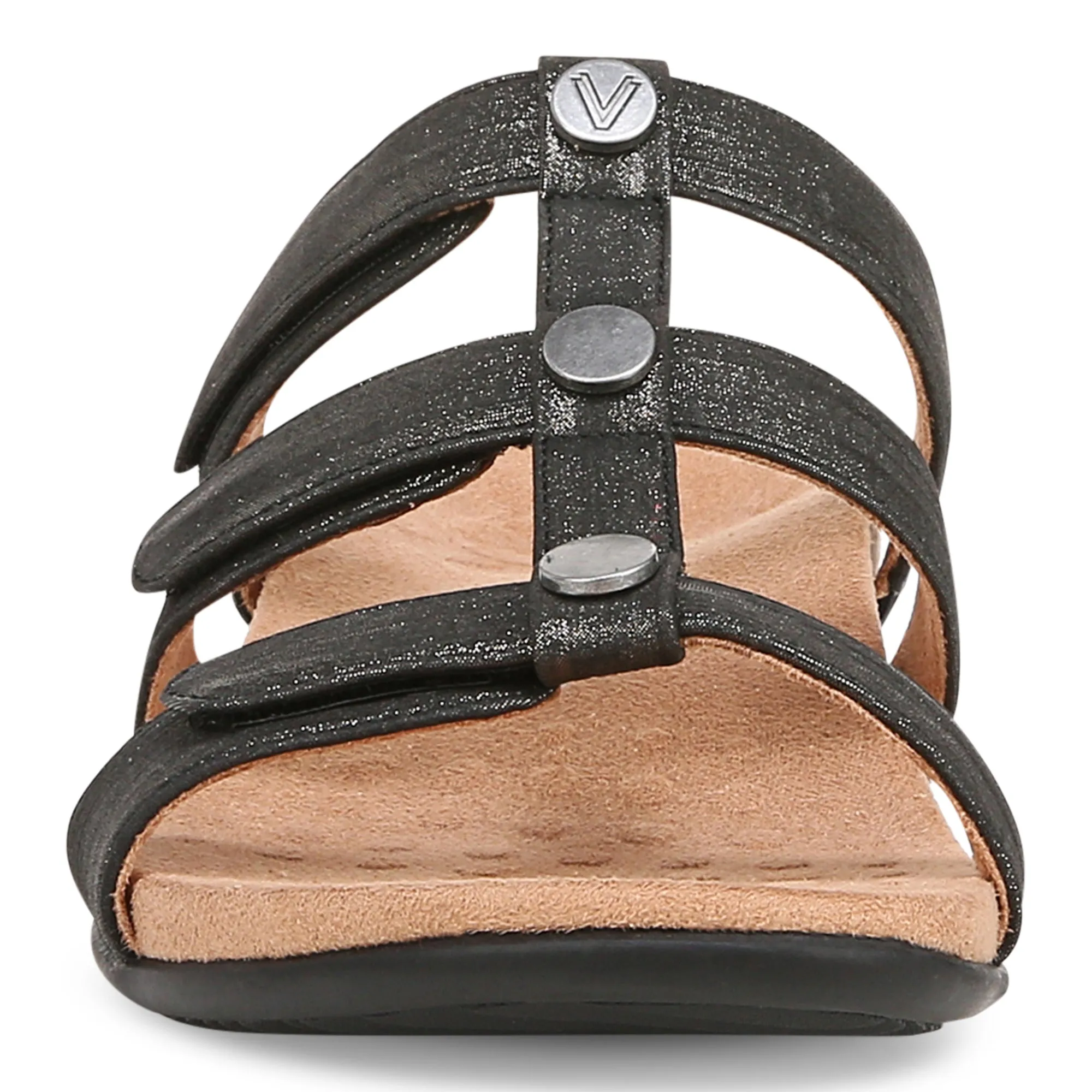 Amber Adjustable Slide Sandal WIDE - Black