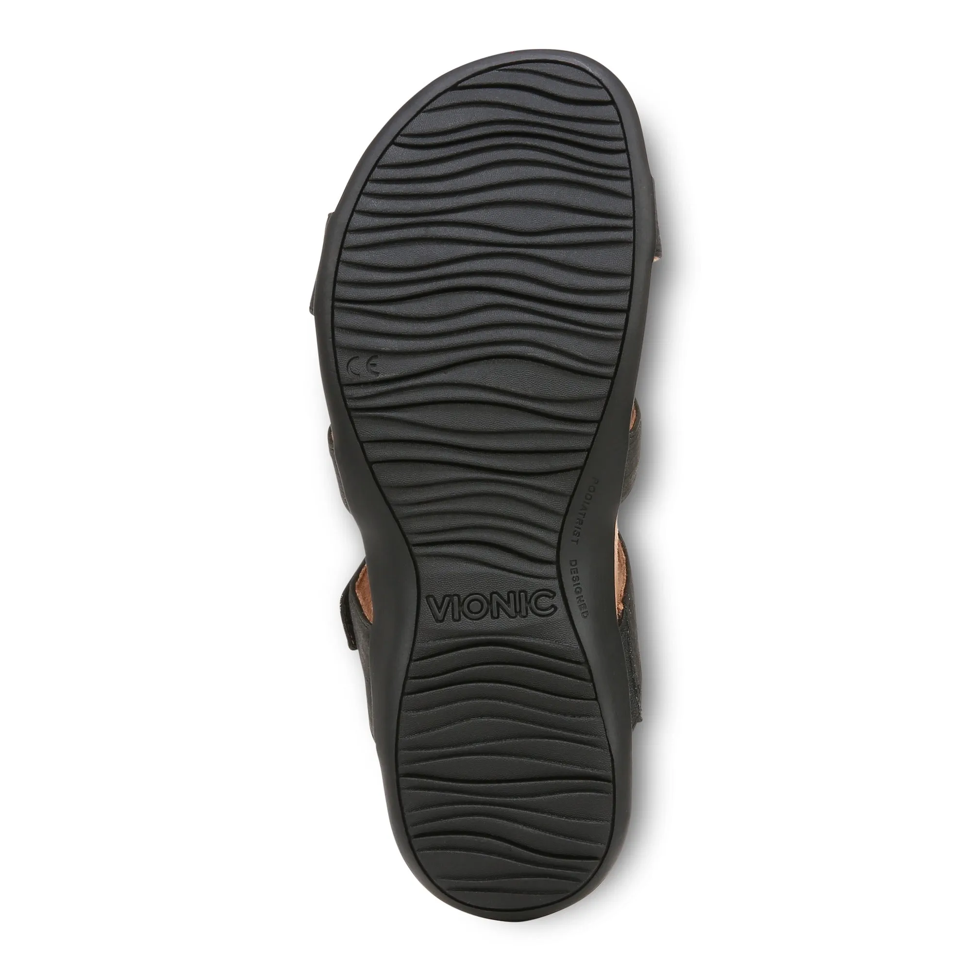 Amber Adjustable Slide Sandal WIDE - Black