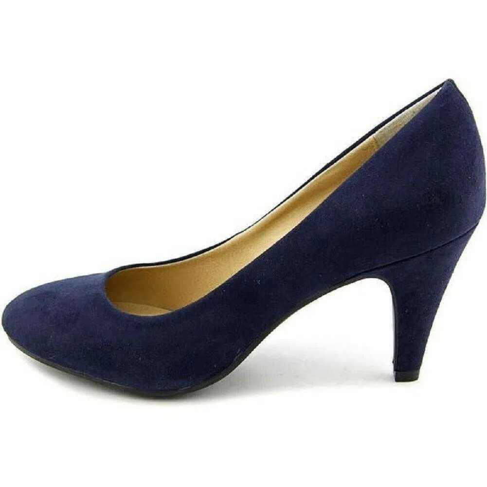 American Rag Womens Felix Fabric Round Toe Classic Pumps 3" Heel Shoe 7.5 M Blue