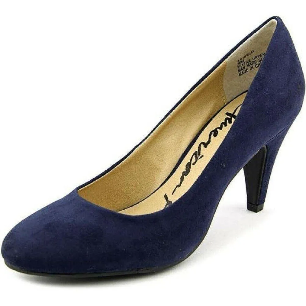 American Rag Womens Felix Fabric Round Toe Classic Pumps 3" Heel Shoe 7.5 M Blue