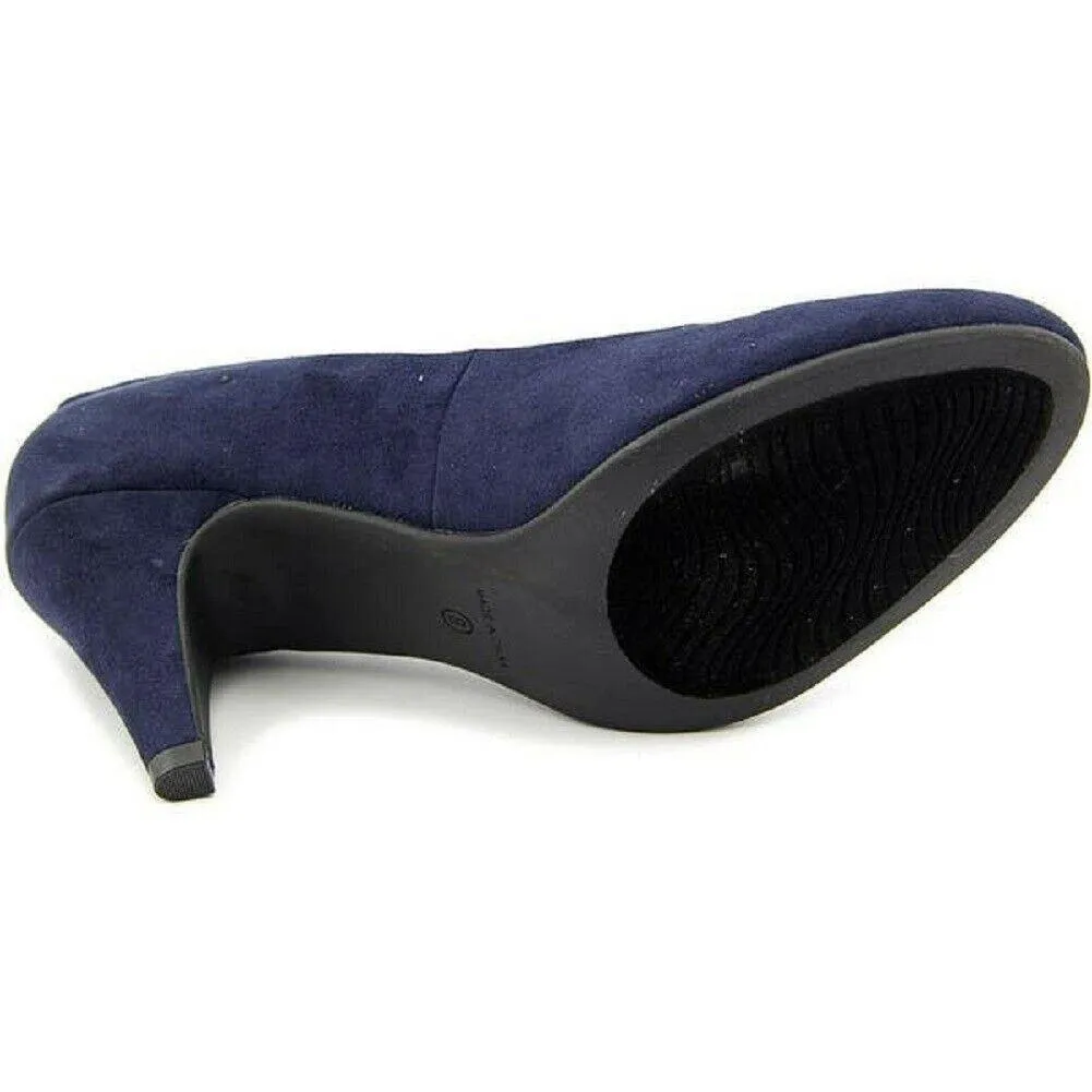 American Rag Womens Felix Fabric Round Toe Classic Pumps 3" Heel Shoe 7.5 M Blue