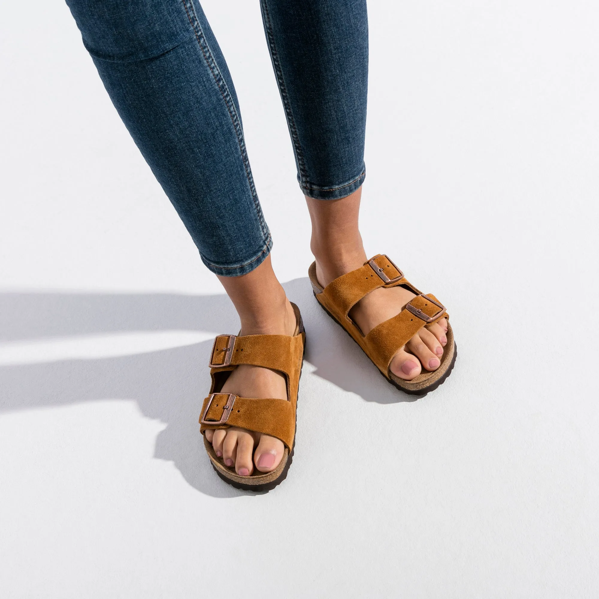BIRKENSTOCK ARIZONA SOFT BEDDING NARROW FIT IN MINK