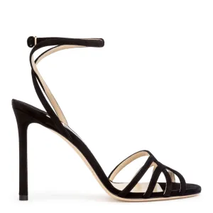 Black suede sandals