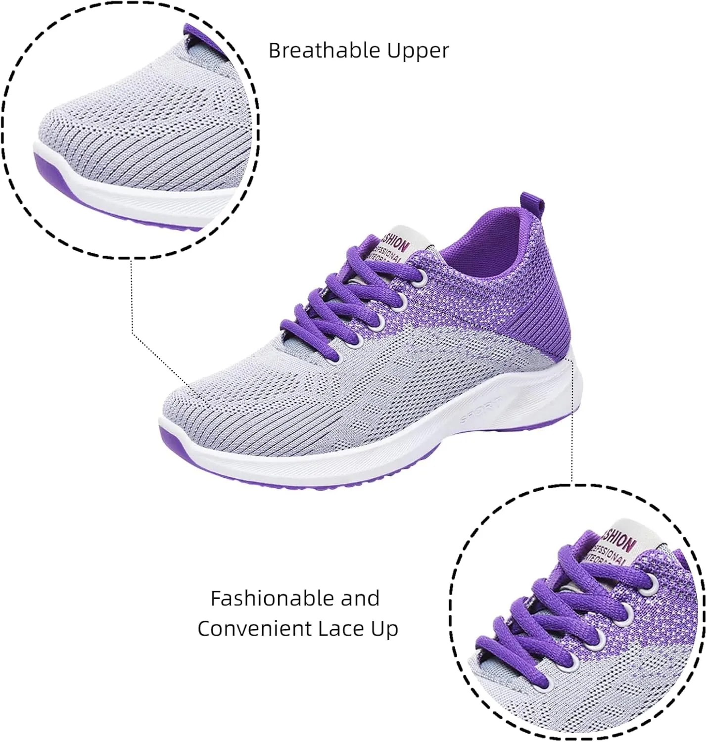 Comfortwear Ortho Shoes for Women Lightweight Slip On Running Walking Shoes Athletic Fashion Training Sneakers