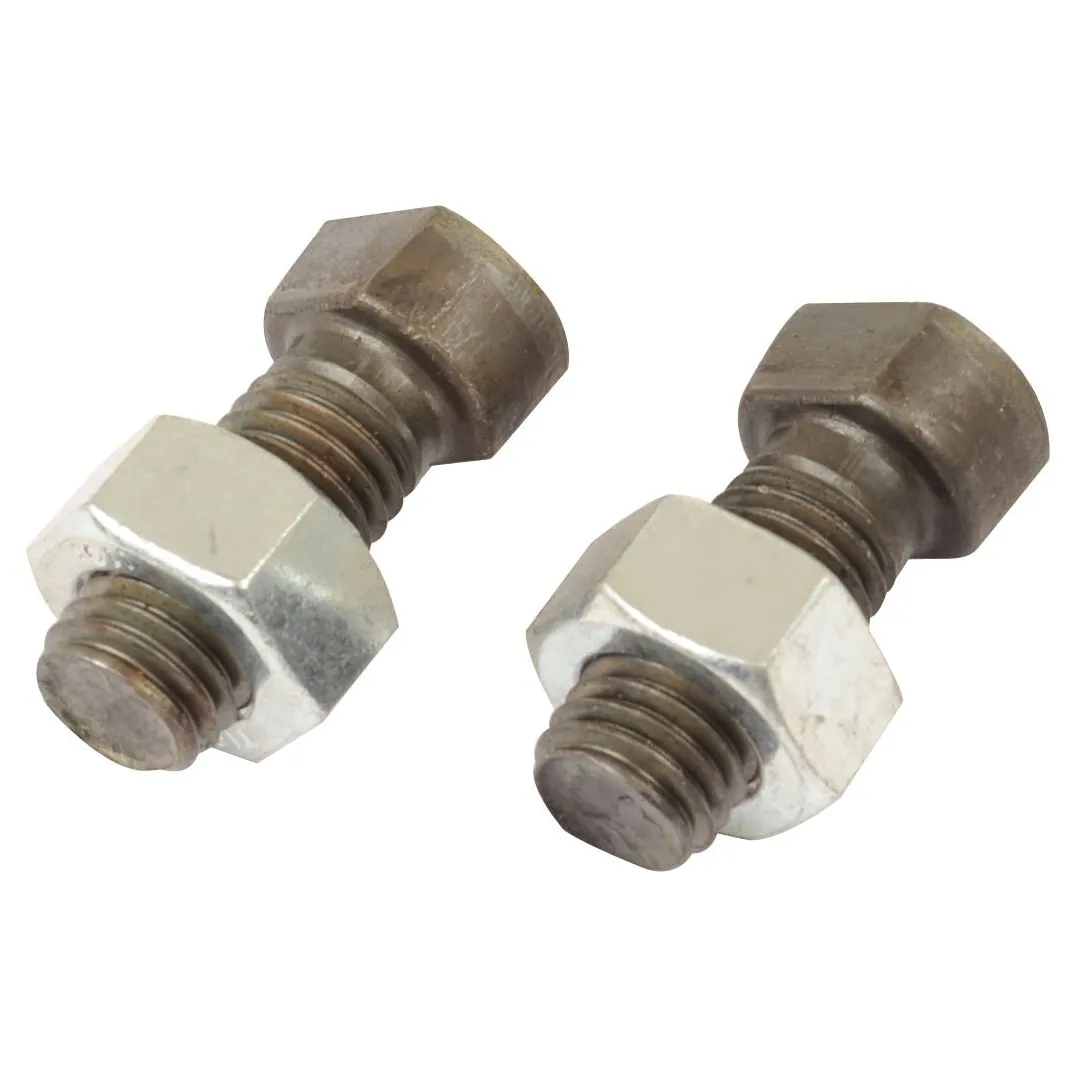 Conical Head Bolt 2 Flats With Nut (TC2M) - M12 x 35mm, Tensile strength 12.9 | Sparex Part No.S.76191