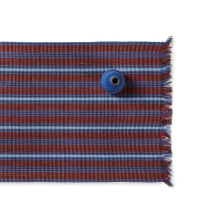 Cotton Tartan Runner in Red and Blue