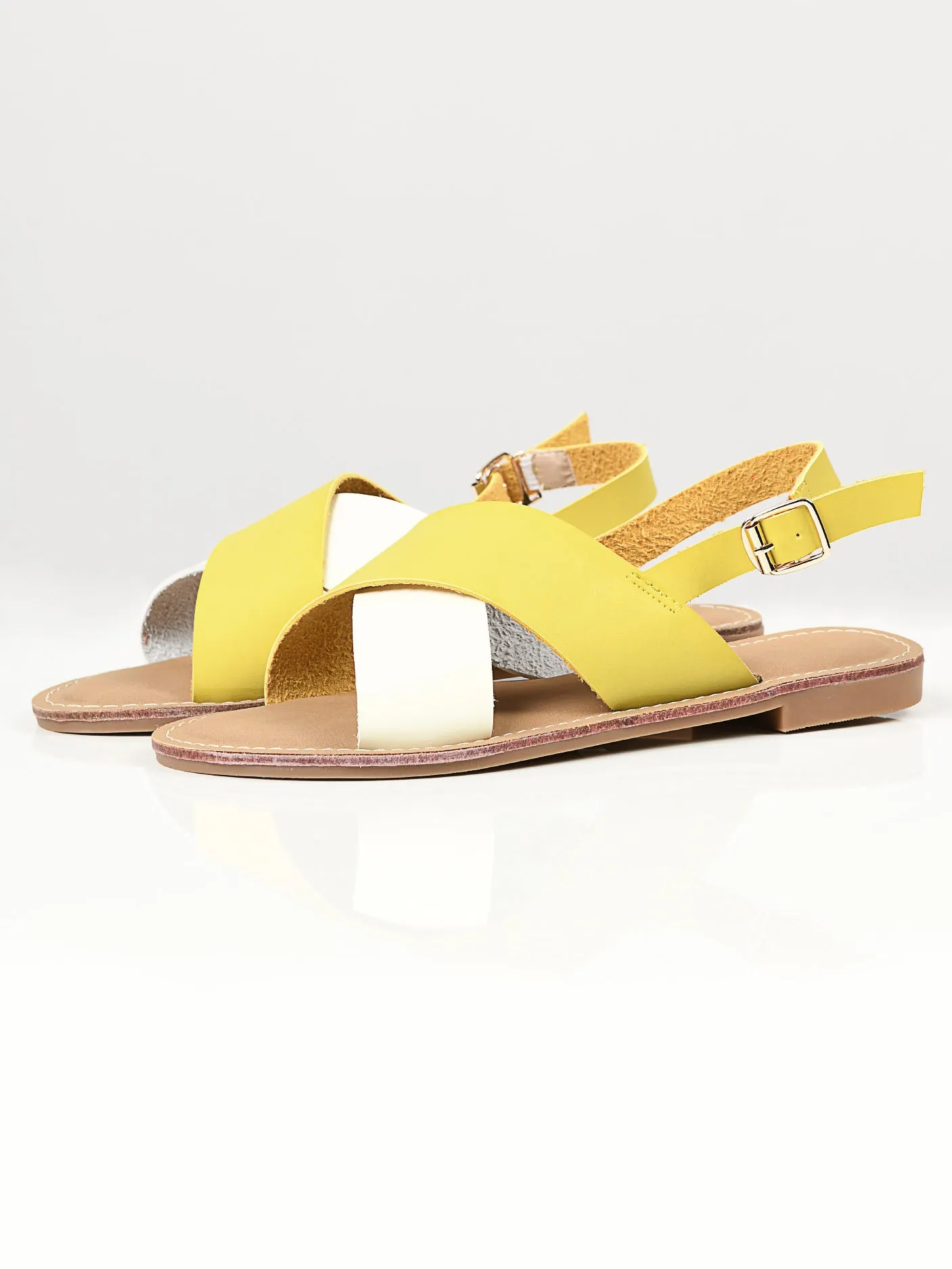 Crisscross Sandals - Yellow