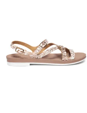 Fantasy "Dalia" leather sandal gold/white metallic sandal