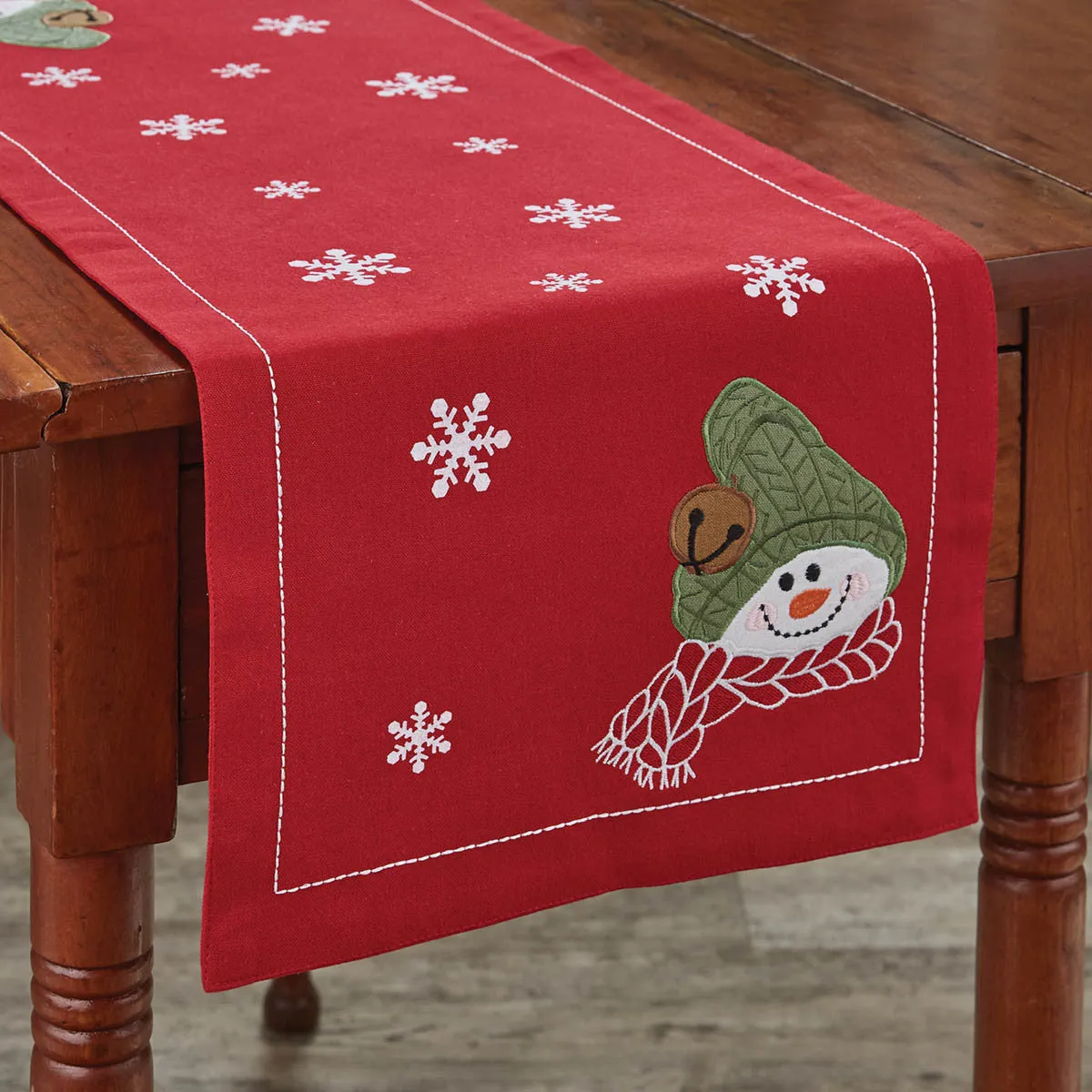 Farmhouse Snowman Table Runner - 36"L Park Designs