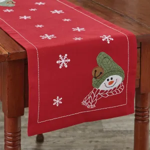 Farmhouse Snowman Table Runner - 36"L Park Designs