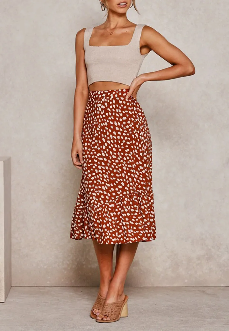 Flared Ruffle Skirt