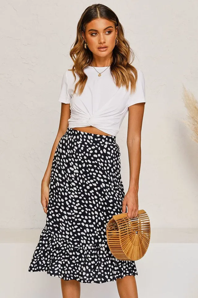 Flared Ruffle Skirt