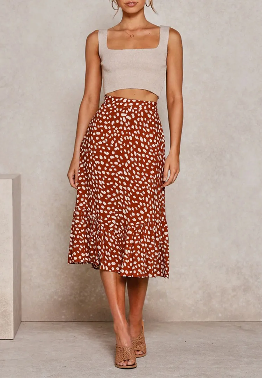 Flared Ruffle Skirt
