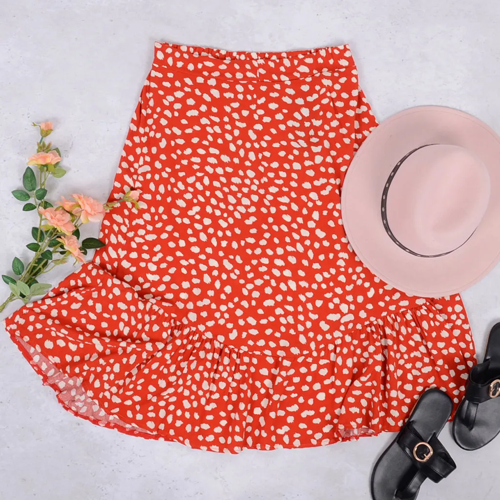 Flared Ruffle Skirt