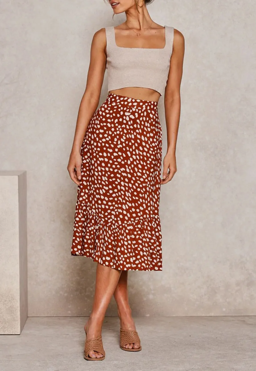 Flared Ruffle Skirt