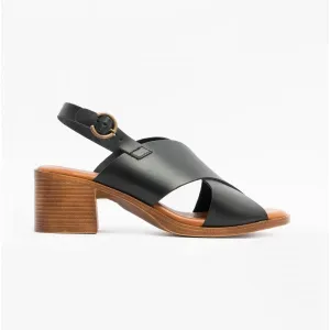 GABRIELLE Ladies Leather Sandals Black