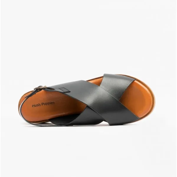 GABRIELLE Ladies Leather Sandals Black