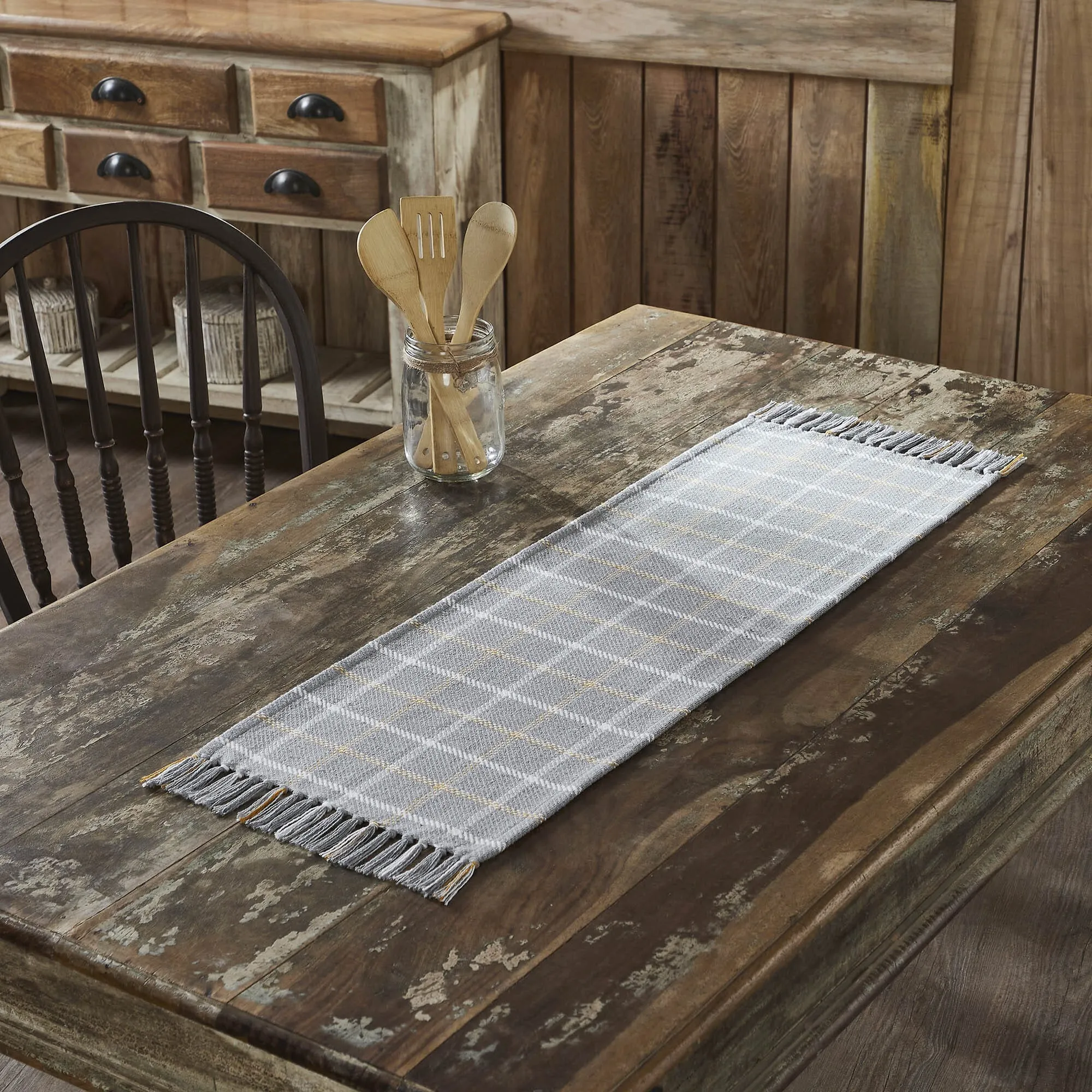 Harvest Blessings Woven Plaid Runner 12x36"
