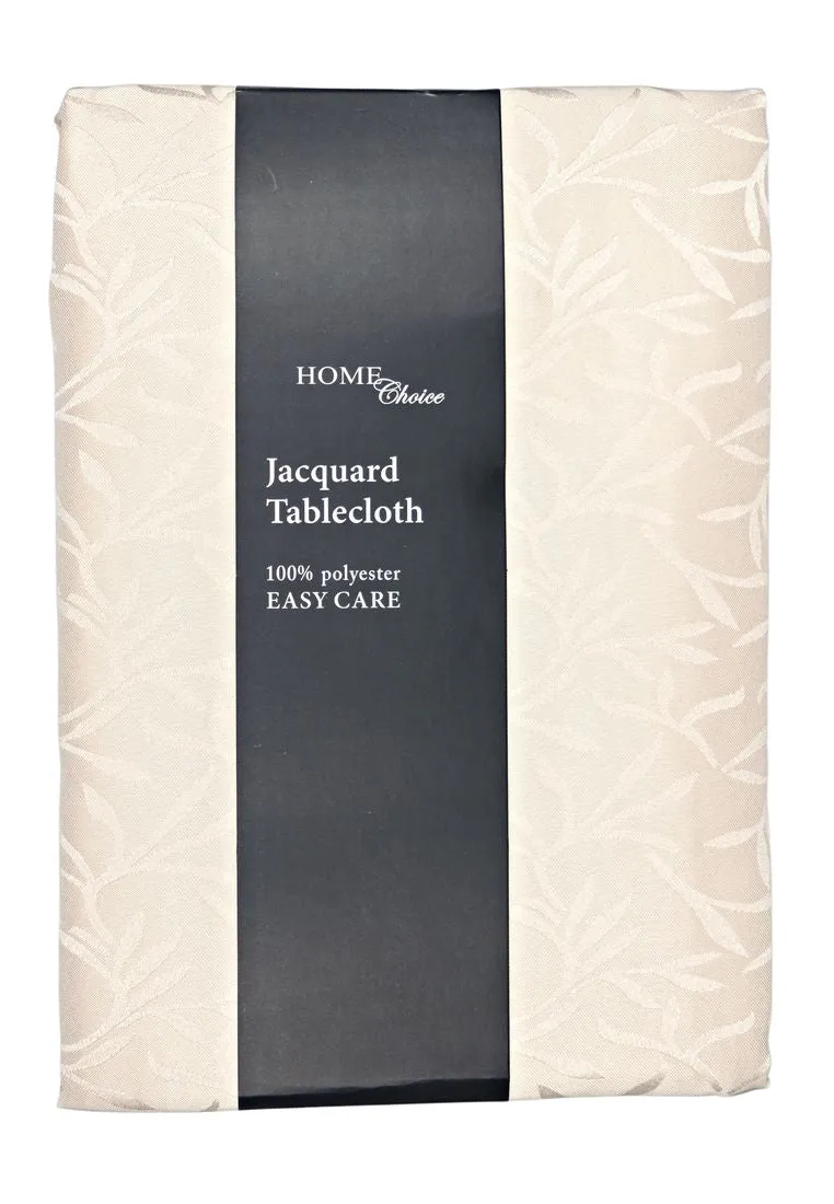 Home Choice Rectangular Table Cloth Vine Leaves Jacquard - 60 x 90"