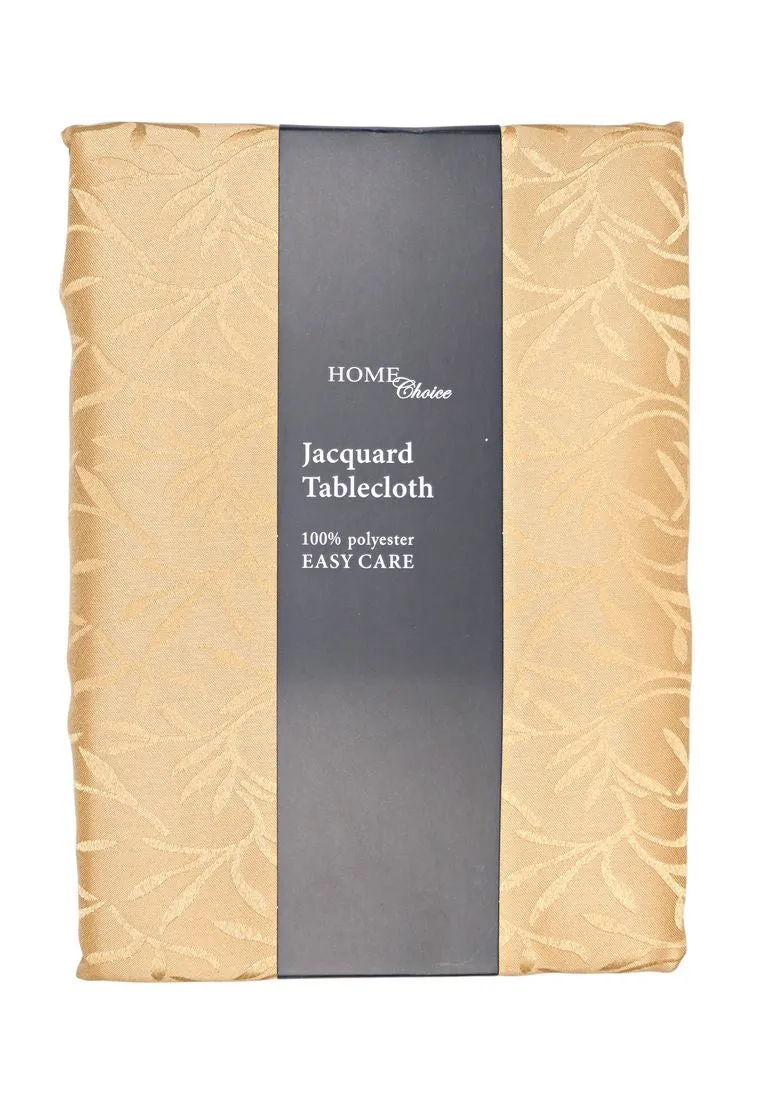 Home Choice Rectangular Table Cloth Vine Leaves Jacquard - 60 x 90"