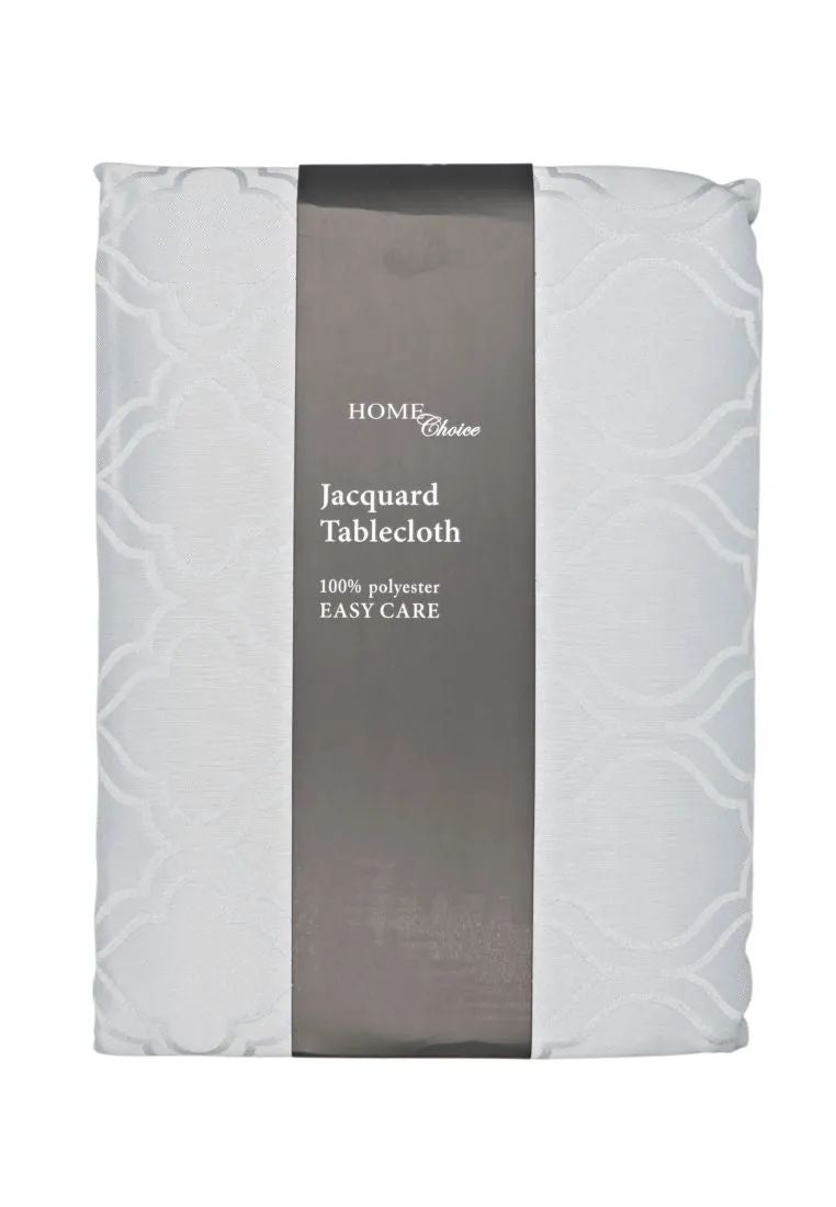 Home Choice Round Table Cloth Clover Jacquard - 70"