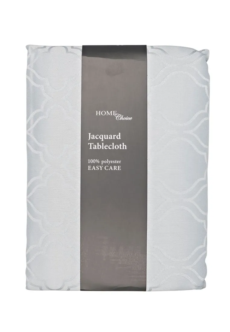 Home Choice Square Table Cloth Clover Jacquard - 54 x 54"