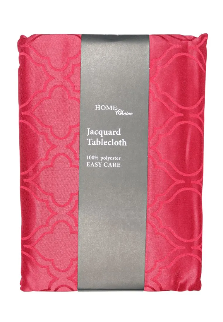 Home Choice Square Table Cloth Clover Jacquard - 54 x 54"