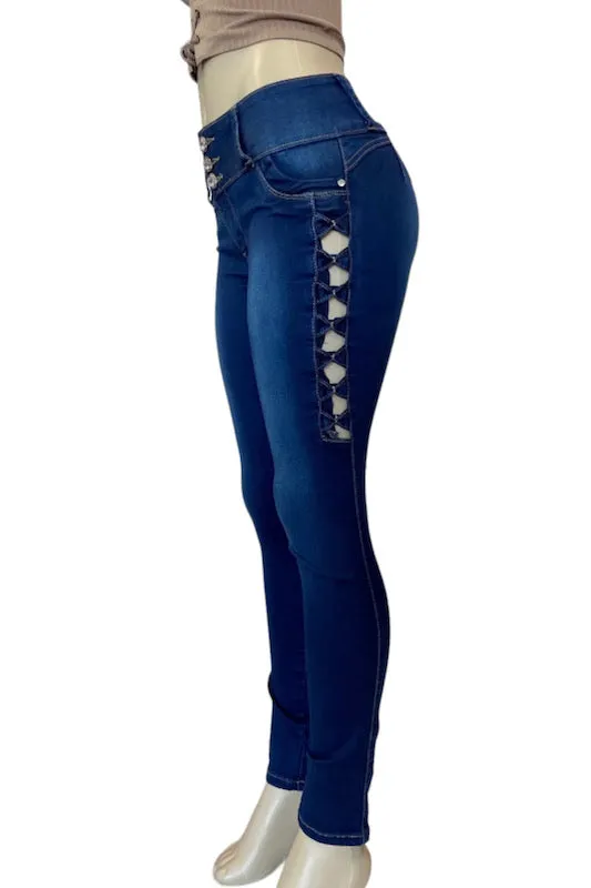 In a Bow Open Cut Jeans