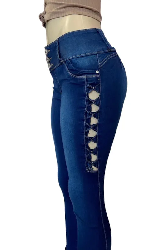 In a Bow Open Cut Jeans