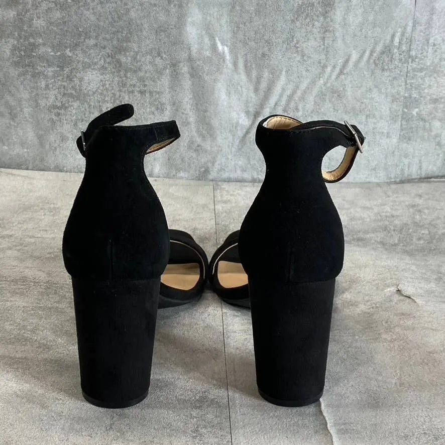 INC INTERNATIONAL CONCEPTS Women's Black Suede Lexini Two-Piece Sandals SZ 6.5