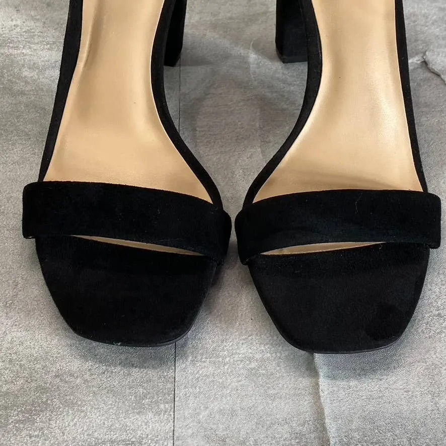 INC INTERNATIONAL CONCEPTS Women's Black Suede Lexini Two-Piece Sandals SZ 6.5