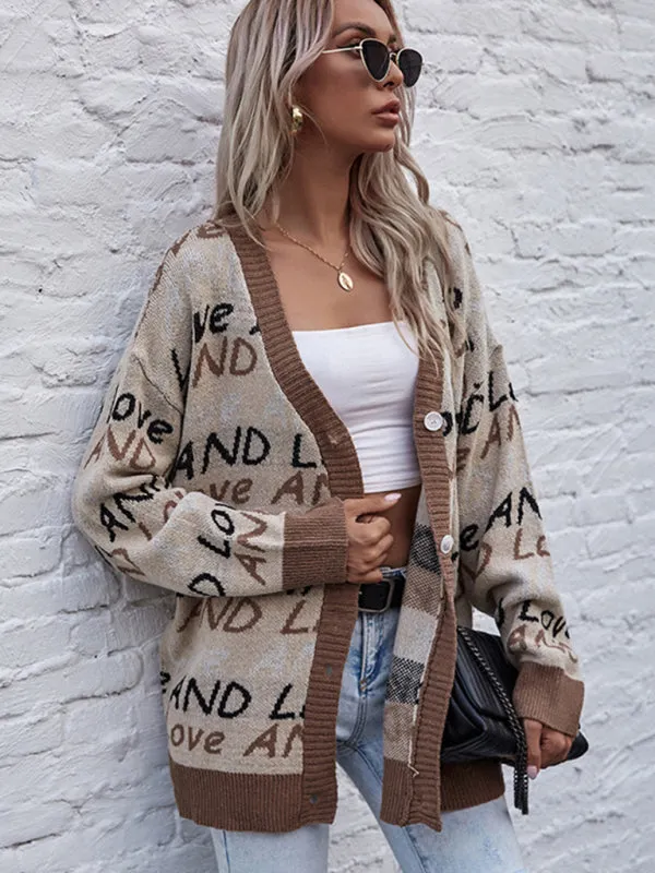 Juanita European And American Street Fashion Women's Long Sleeve Sweater Coat