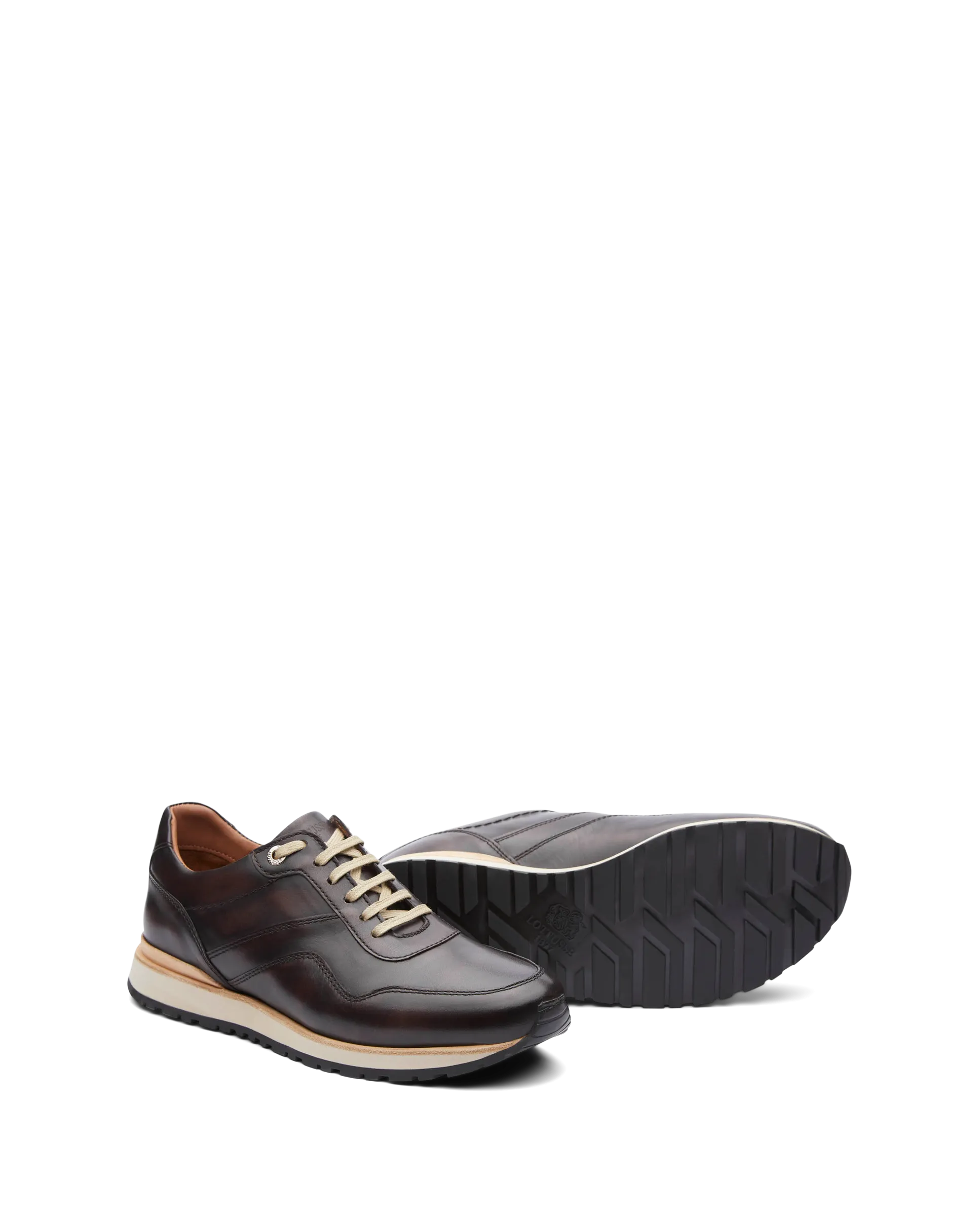 LOTTUSSE | SNEAKERS DE VESTIR HOMBRE | TOKYO VACUNO CEPILLADO MOKA | MARRÓN