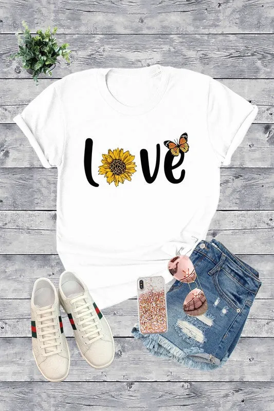 LOVE BUTTERFLY T SHIRT