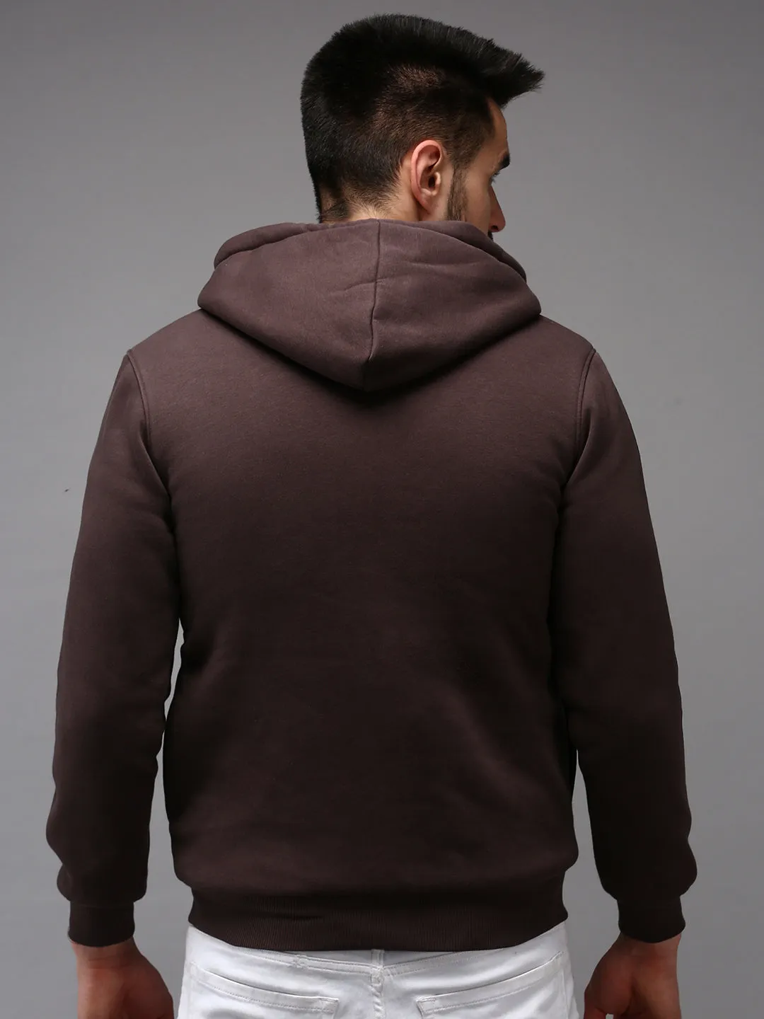 Men Brown Colourblock Sweatshirt
