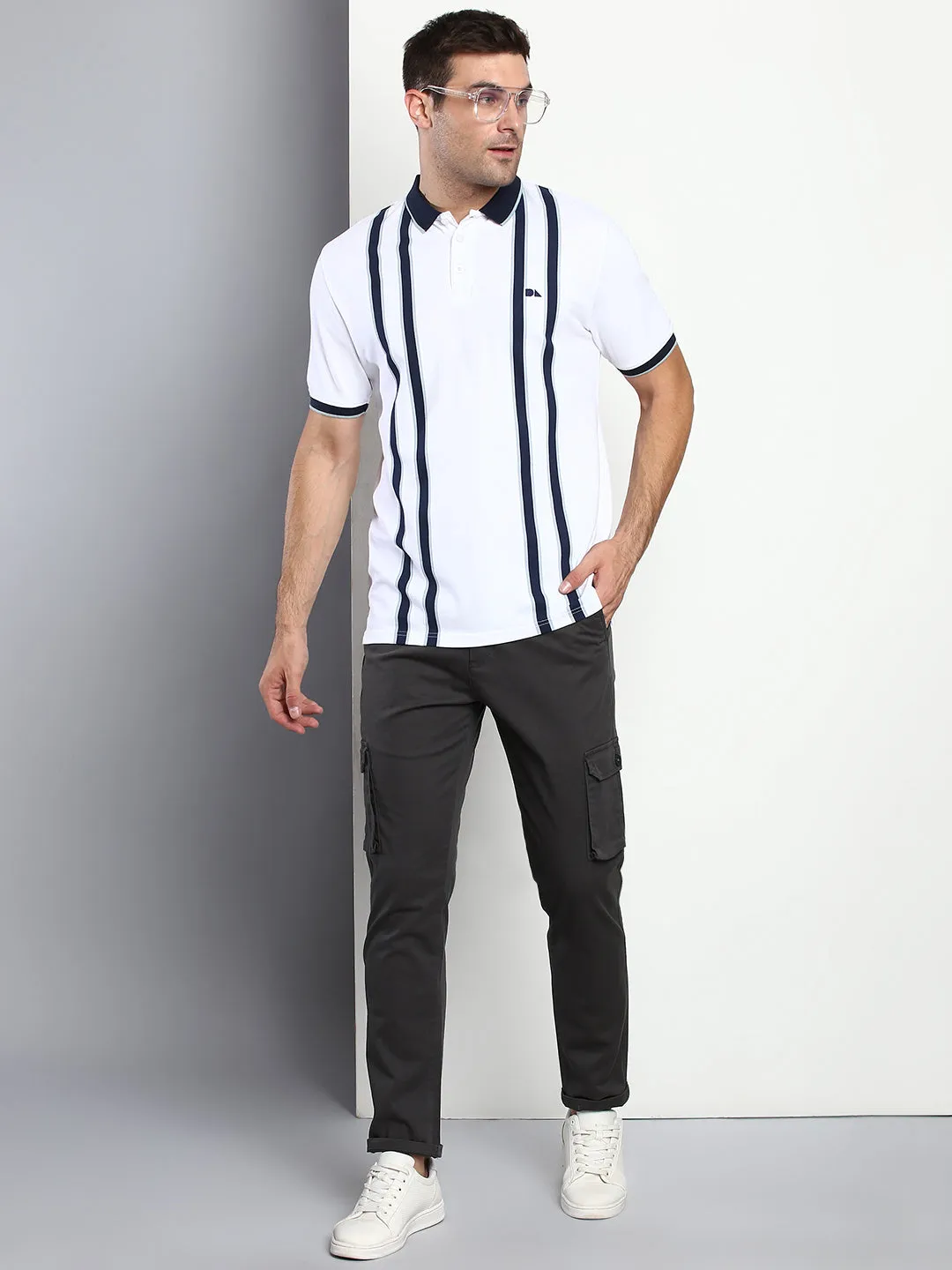 Men's Tapered Fit Cotton Cargo (Charcoal Gery)