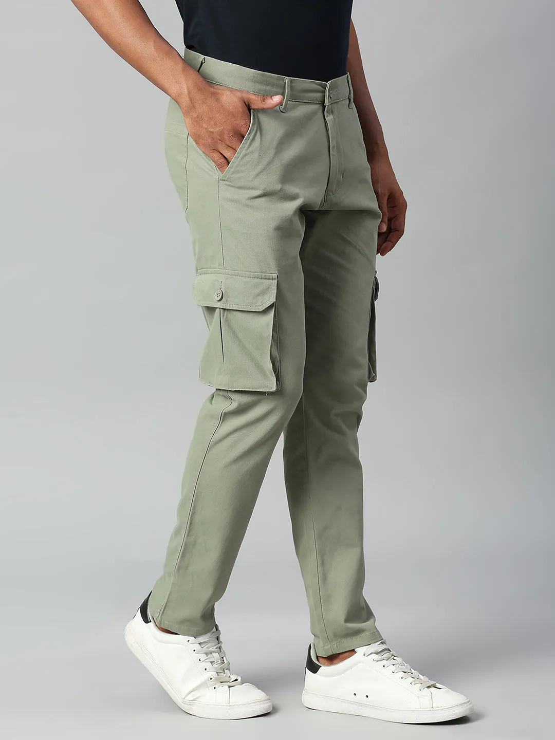 Men's Tapered Fit Cotton Cargo (Sage)