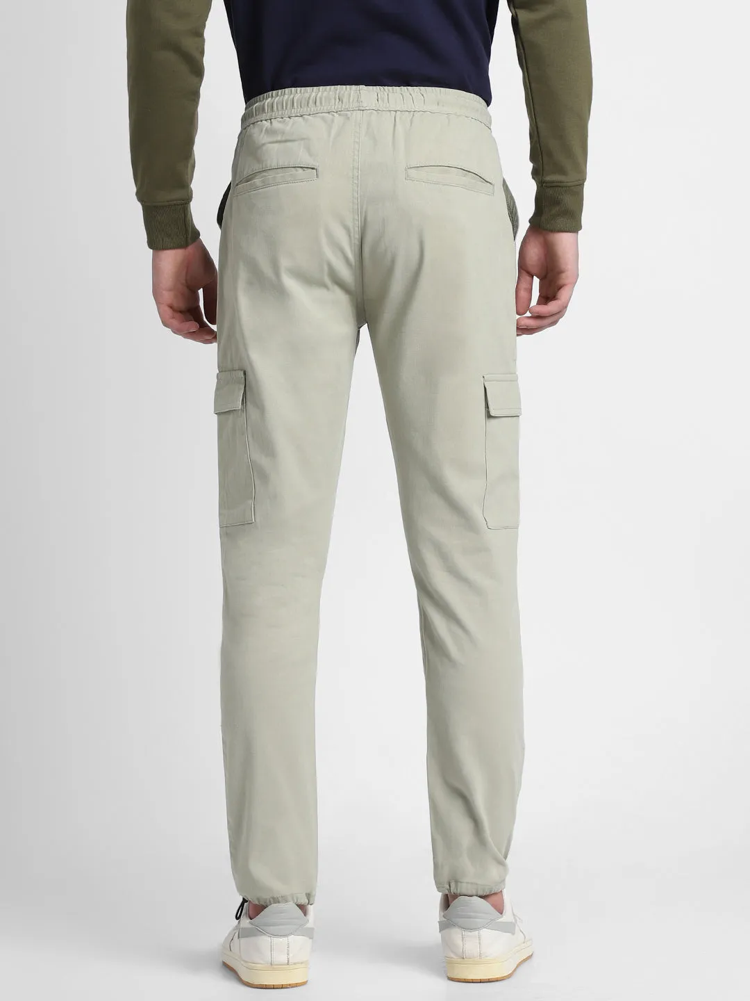 Mens's Dusty Green Solid Cargo Jogger