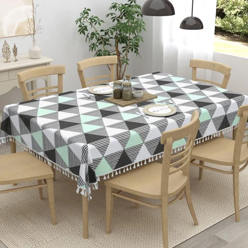 Merada Geometric Table Cover - Green