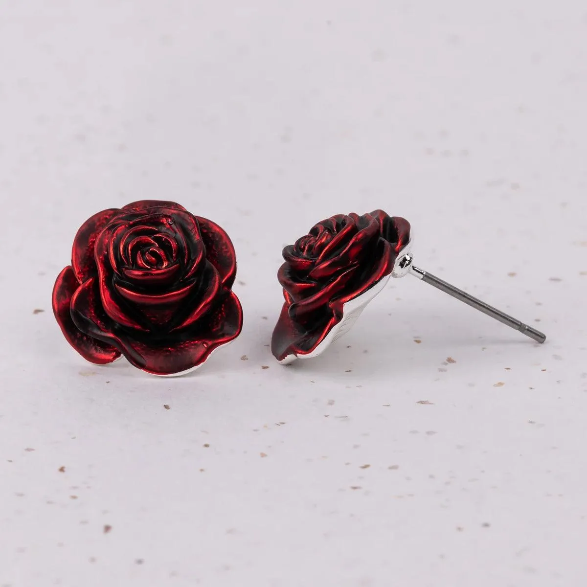 Meryton Handcrafted Rose Earrings