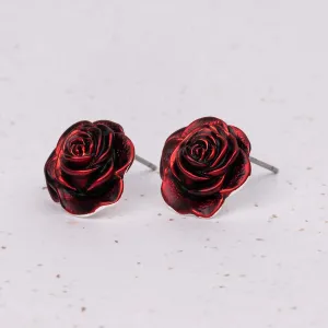 Meryton Handcrafted Rose Earrings
