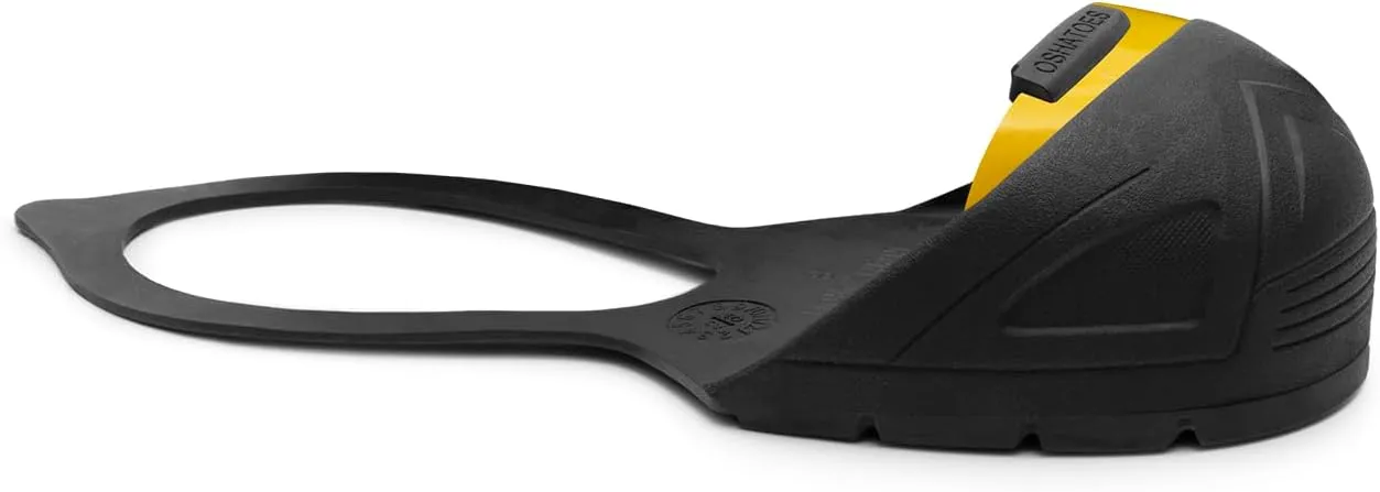 OSH1162-11, Natural Rubber Safety Overshoes with Steel Toe Cap and Back Strap Shoe Cover (Color Coded by Size)
