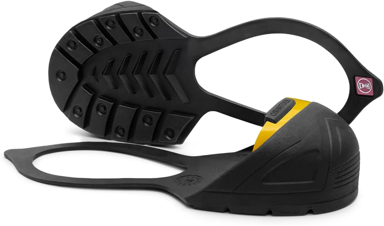 OSH1162-11, Natural Rubber Safety Overshoes with Steel Toe Cap and Back Strap Shoe Cover (Color Coded by Size)