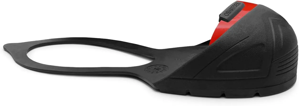 OSH1162-11, Natural Rubber Safety Overshoes with Steel Toe Cap and Back Strap Shoe Cover (Color Coded by Size)