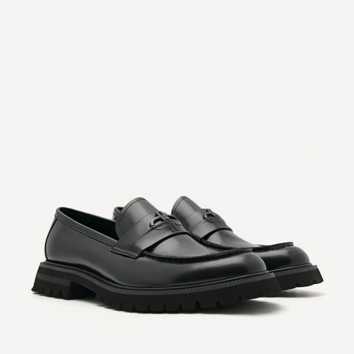 PEDRO Icon Leather Loafers - Black
