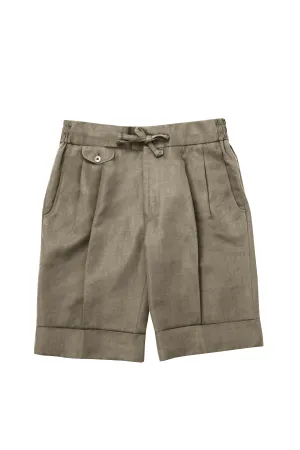 Sage Linen Bermuda Shorts