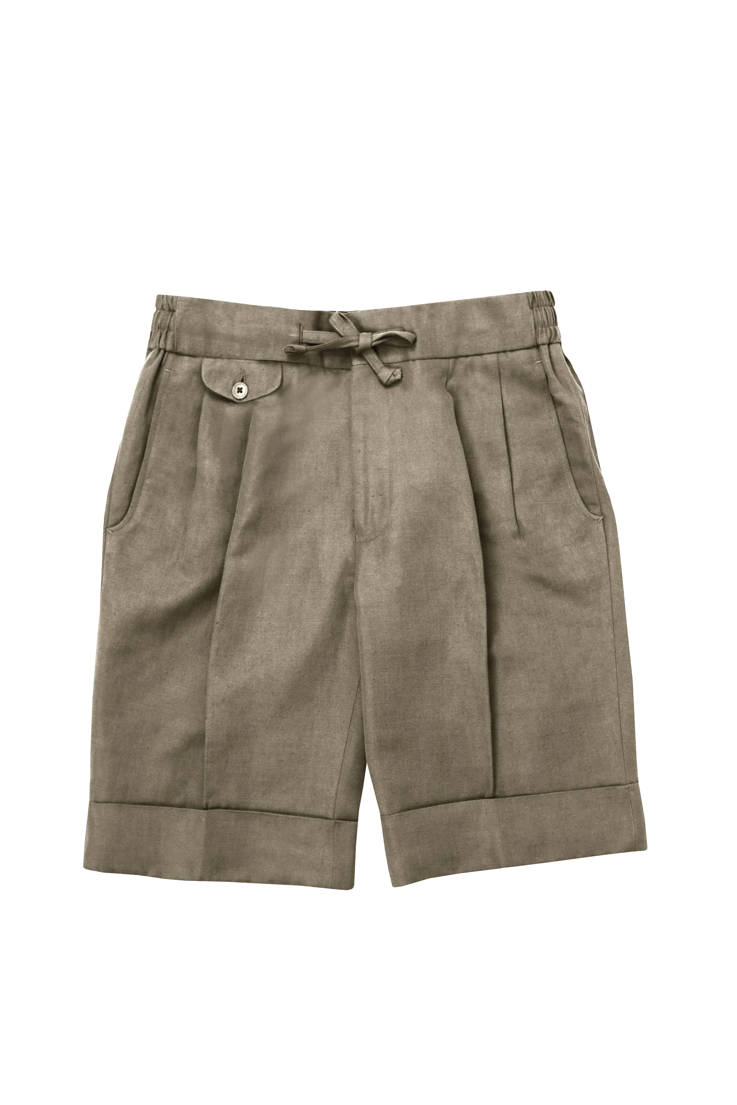 Sage Linen Bermuda Shorts
